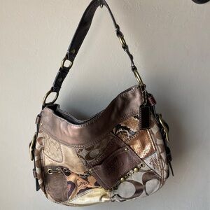 Coach Zoe Hobo Patchwork Shoulder Bag